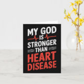 Mijn God is sterker dan hartziekte Kaart (Gele Bloem)