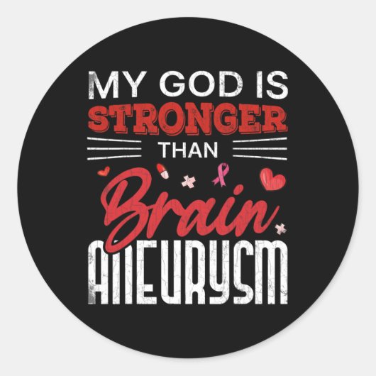 Mijn God is sterker dan hersenbewustwording G Ronde Sticker (Voorkant)
