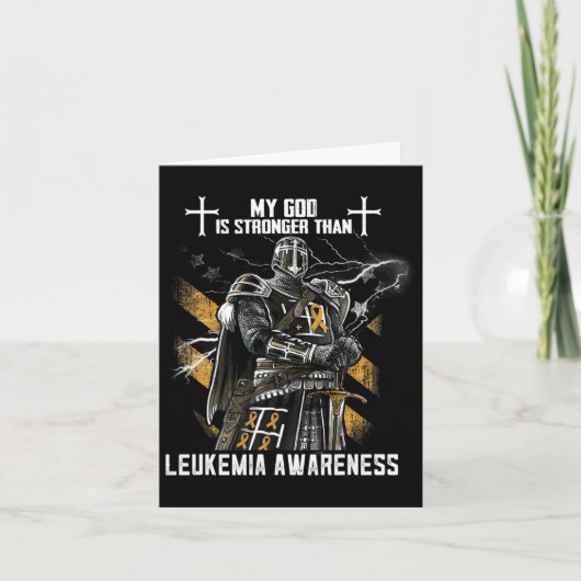Mijn God is sterker dan het besef van leukemie Kaart (Voorkant)