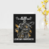 Mijn God is sterker dan het besef van leukemie Kaart (Gele Bloem)
