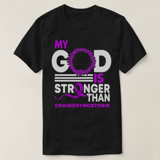Mijn God is sterker dan het bewustzijn van cranios T-shirt (Design voorkant)