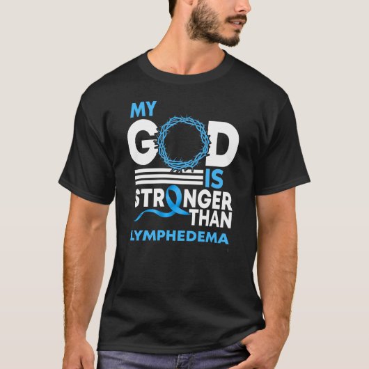 Mijn God is sterker dan het bewustzijn van de lymp T-shirt (Voorkant)