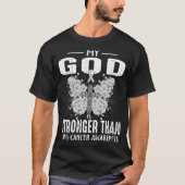 Mijn God is sterker dan het bewustzijn van longkan T-shirt (Voorkant)