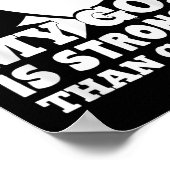 Mijn God is sterker dan het geloof in longkanker Poster (Hoek)