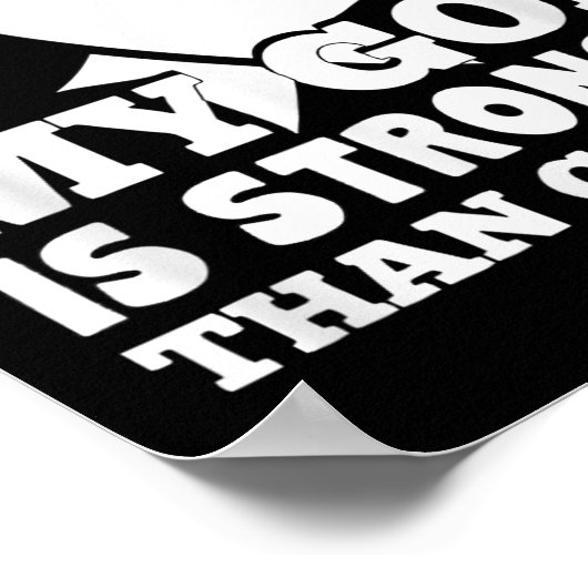 Mijn God is sterker dan het geloof in longkanker Poster (Hoek)