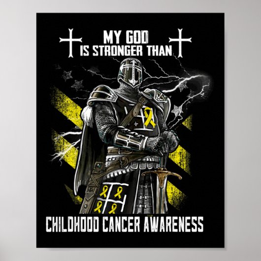 Mijn God is sterker dan kinderkankerbewustzijn Poster (Voorkant)