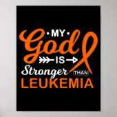 Mijn God is sterker dan Leukemie Bewusters Poster (Voorkant)