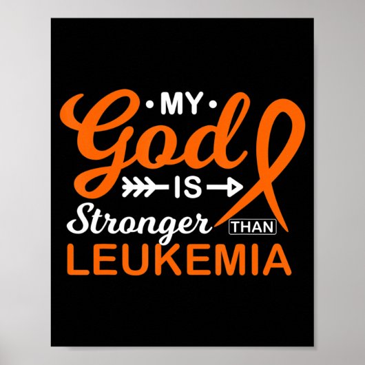 Mijn God is sterker dan Leukemie Bewusters Poster (Voorkant)