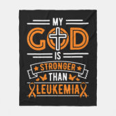 Mijn God is sterker dan Leukemie Survivor Fleece Deken (Voorkant)