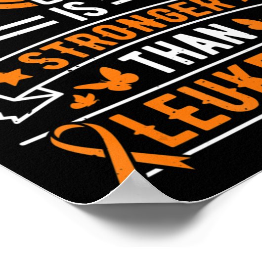 Mijn God is sterker dan Leukemie Survivor Poster (Hoek)