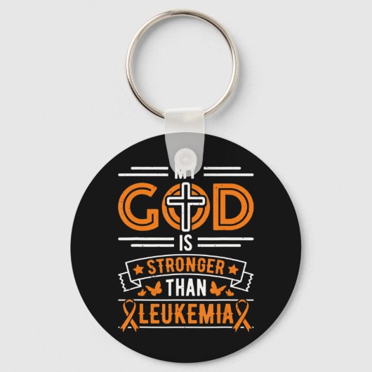 Mijn God is sterker dan Leukemie Survivor Sleutelhanger (Voorkant)
