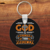 Mijn God is sterker dan Leukemie Survivor Sleutelhanger (Voorkant)