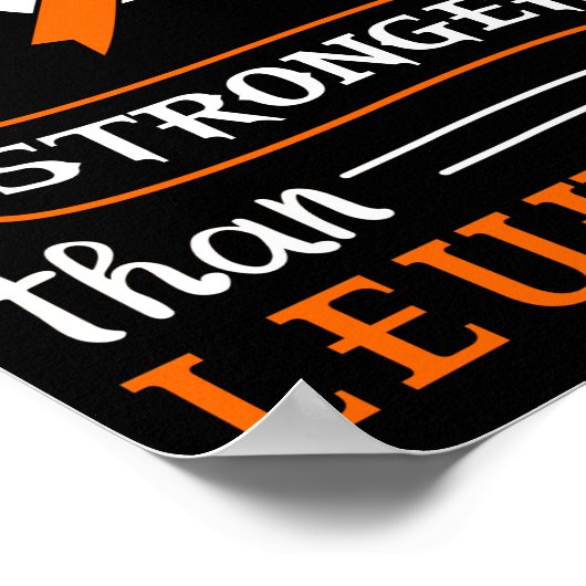 Mijn God is sterker dan leukemiebewustzijn. Poster (Hoek)