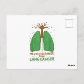 Mijn God is sterker dan longkanker Briefkaart (Achterkant)