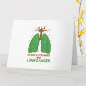 Mijn God is sterker dan longkanker Kaart (Gele Bloem)