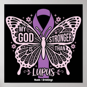 Mijn God is Sterker Dan Lupus Geloofs Krijger Poster