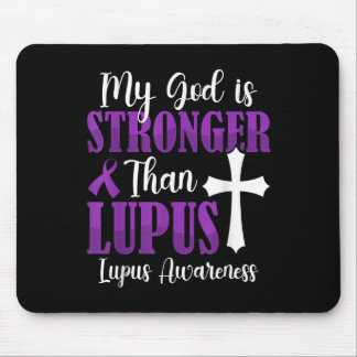 Mijn God is sterker dan Lupus Paarse lint Lupus Muismat