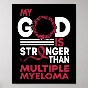 Mijn God is sterker dan Meervoudig Myeloom bewustz Poster