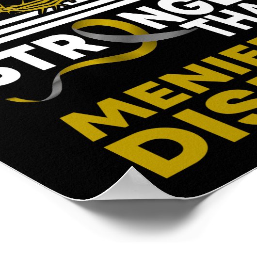 Mijn God is sterker dan Meniere's ziekte Poster (Hoek)