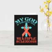 Mijn God is sterker dan MS multiple sclerose Kaart (Gele Bloem)
