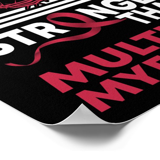 Mijn God is sterker dan multipel myeloom bewustzij Poster (Hoek)