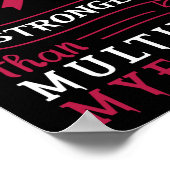 Mijn God is sterker dan multipel myeloom bewustzij Poster (Hoek)