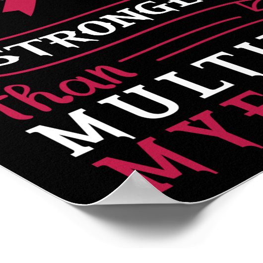 Mijn God is sterker dan multipel myeloom bewustzij Poster (Hoek)