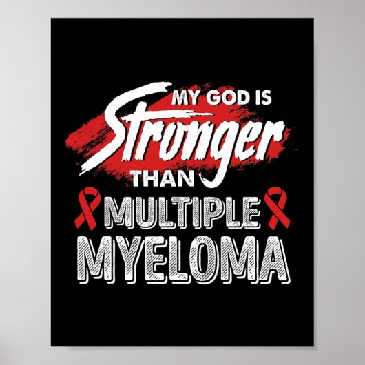 Mijn God is sterker dan multipel myeloom bloed kan Poster (Voorkant)