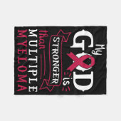 Mijn God is sterker dan Multiple Myeloma bewustzij Fleece Deken (Voorkant (Horizontaal))
