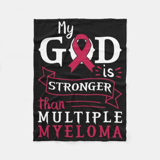 Mijn God is sterker dan Multiple Myeloma bewustzij Fleece Deken (Voorkant)
