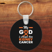 Mijn God is sterker dan nierkankerstrijder Sleutelhanger (Achterkant)