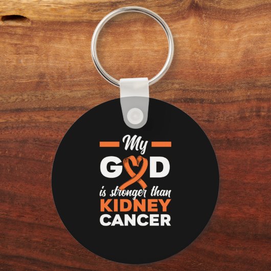 Mijn God is sterker dan nierkankerstrijder Sleutelhanger (Achterkant)