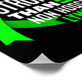 Mijn God is sterker dan non-Hodgkin lymfoom bewust Poster (Hoek)