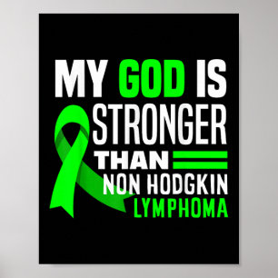 Mijn God is sterker dan non-Hodgkin lymfoom bewust Poster