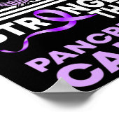 Mijn God is sterker dan pancreaskankerwaarschuwing Poster (Hoek)