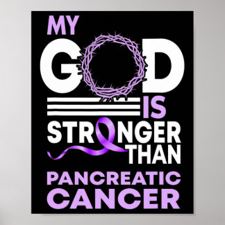 Mijn God is sterker dan pancreaskankerwaarschuwing Poster