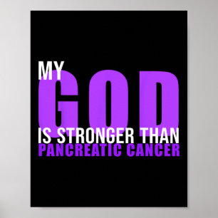 Mijn God is sterker dan pancreaskankerwaarschuwing Poster