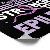 Mijn God is sterker dan pilepsy Bewustheid Lint Poster (Hoek)