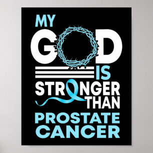 Mijn God is sterker dan prostaatkankerbewustzijn Poster