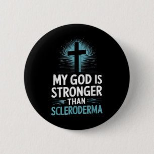 Mijn God is sterker dan sclerodermie Ronde Button 5,7 Cm