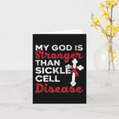 Mijn God is sterker dan sikkelcelziekte Christus Kaart (Gele Bloem)