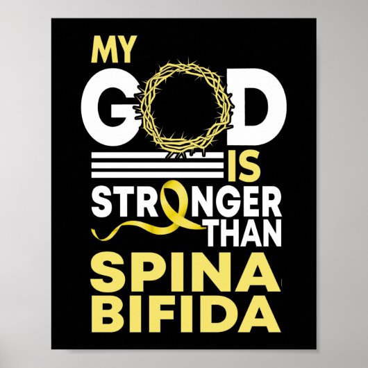 Mijn God is sterker dan Spina Bifida. Poster (Voorkant)
