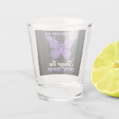 Mijn God is Sterker Dan Taaislijmziekte  Shot Glas (Achterkant)