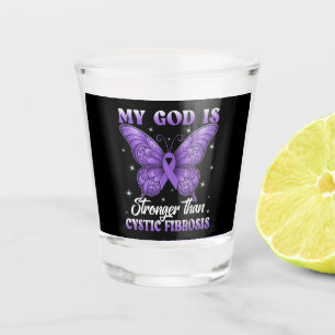 Mijn God is Sterker Dan Taaislijmziekte Shot Glas