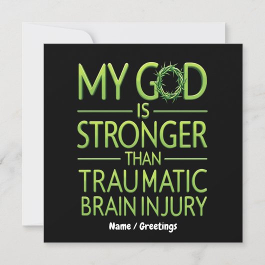Mijn God is Sterker dan Traumatisch Hersenletsel Kaart (Voorkant)