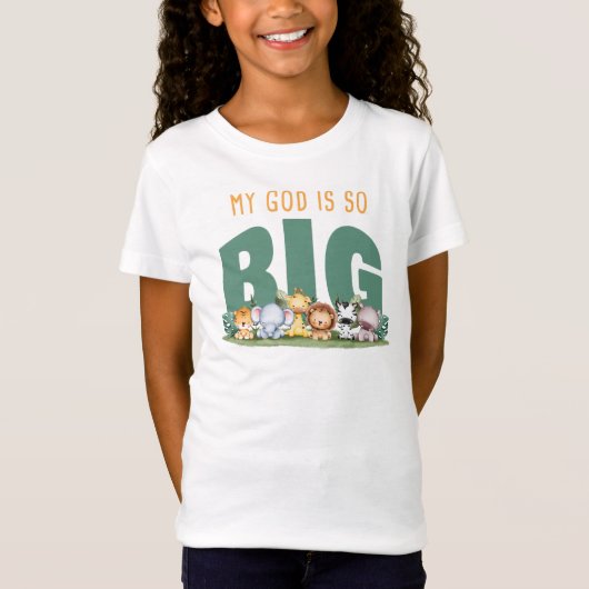 Mijn God is zo groot - Christelijke Faith Safari D T-shirt (Voorkant)