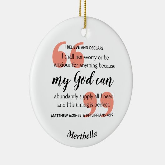 MIJN GOD KAN Christelijk bidden Keramisch Ornament (Rechts)