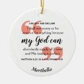 MIJN GOD KAN Christelijk bidden Keramisch Ornament (Voorkant)