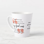 MIJN GOD KAN EEN Christelijke bevestiging Latte Mok (Linkerhoek)