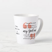 MIJN GOD KAN EEN Christelijke bevestiging Latte Mok (Rechterhoek)